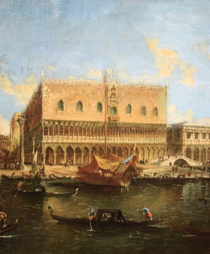 XVIIIe siècle - Venise, le Bassin de Saint-Marc - Atelier de Francesco Guardi (1712-1793)